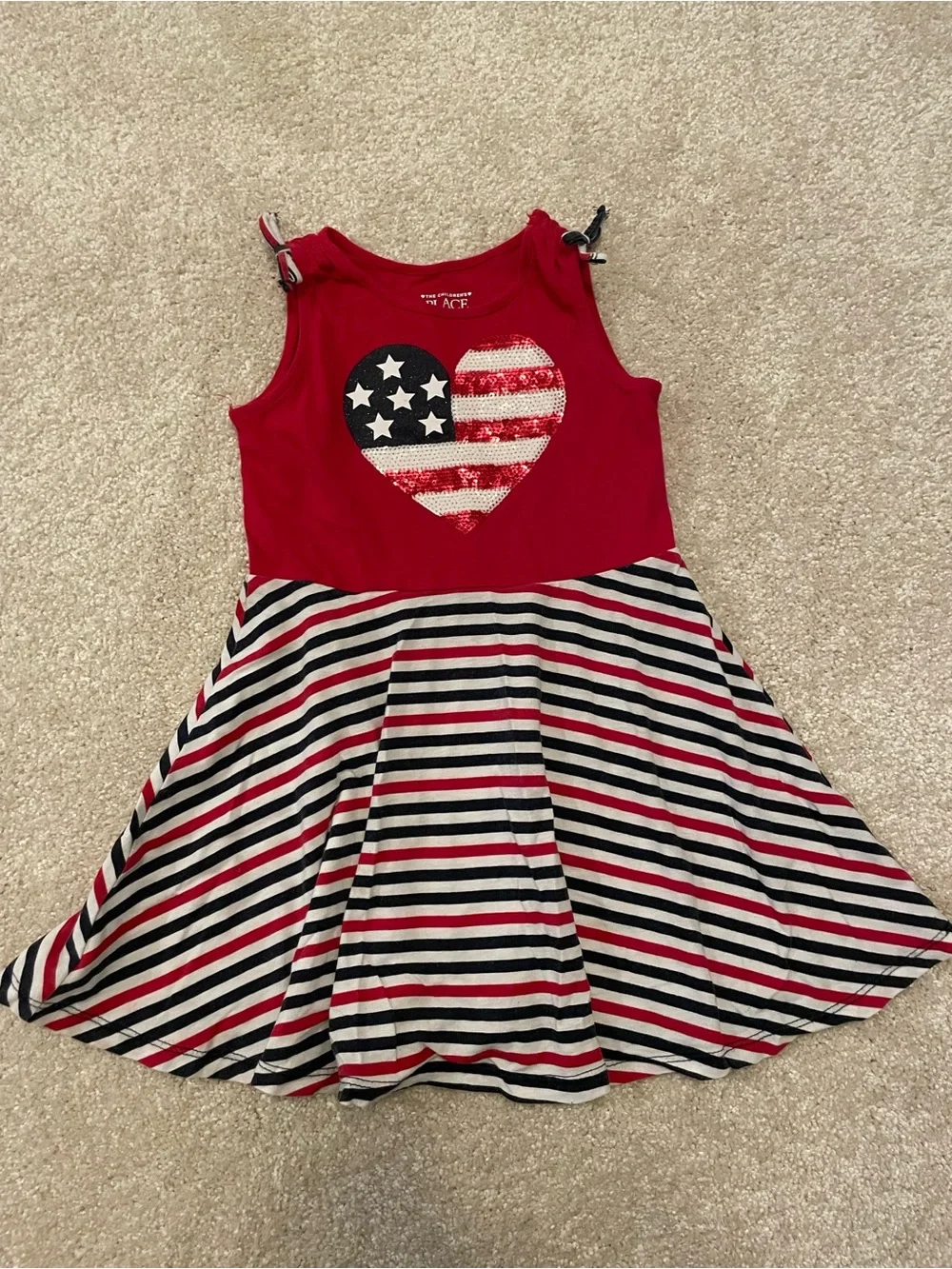 The Children's Place Sleeveless Dress with Flag Heart